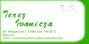 terez ivanicza business card